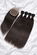 Straight Brazilian Hair 3 Bundles + Closure
