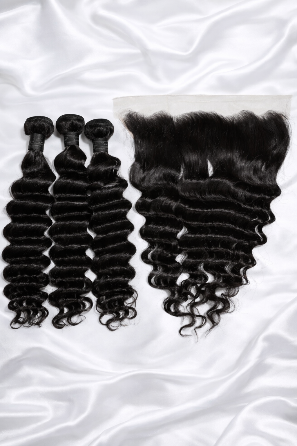 Loose Deep Wave Bundle with 13x4 Transparent Lace Frontal