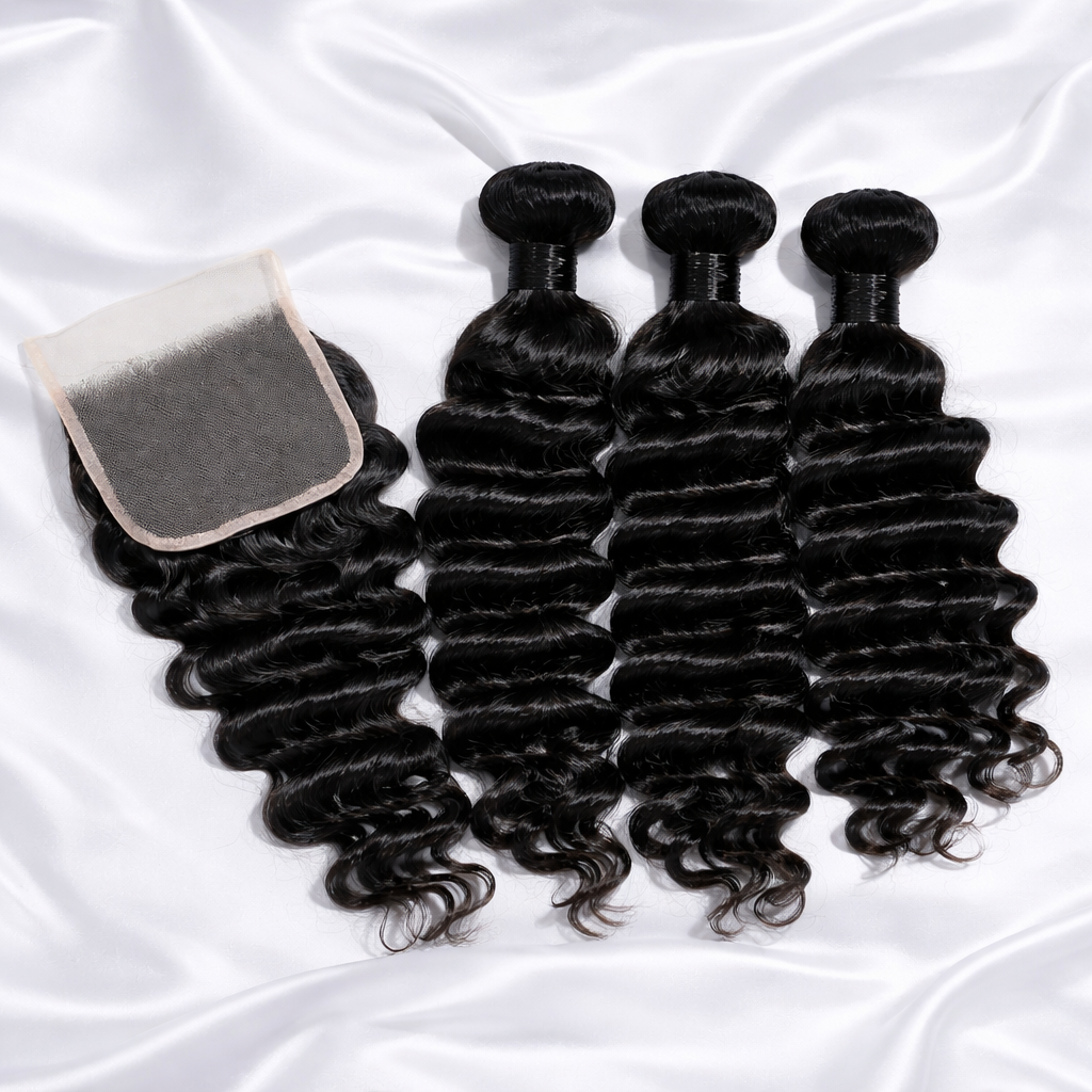 Loose Deep Wave Bundle + 4x4 Closure