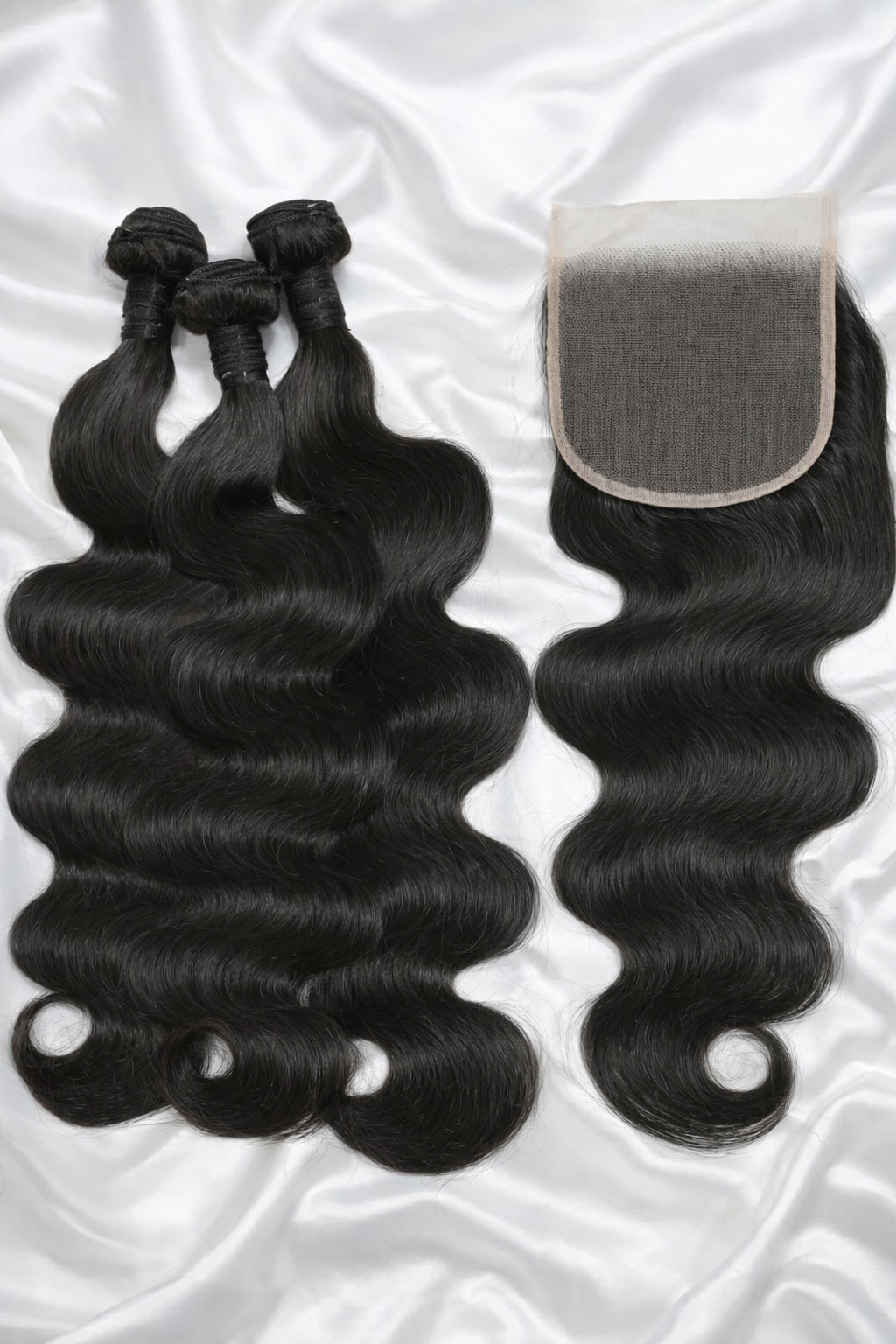 3 Bundles Indian Body Wave + Closure